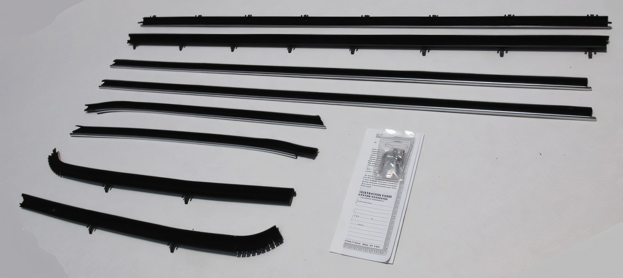 1973-1974 Chevy Nova Window Sweeps Felt Kit Belt Line Weatherstrip for 2 Door Coupe - USA Made OEM Quality