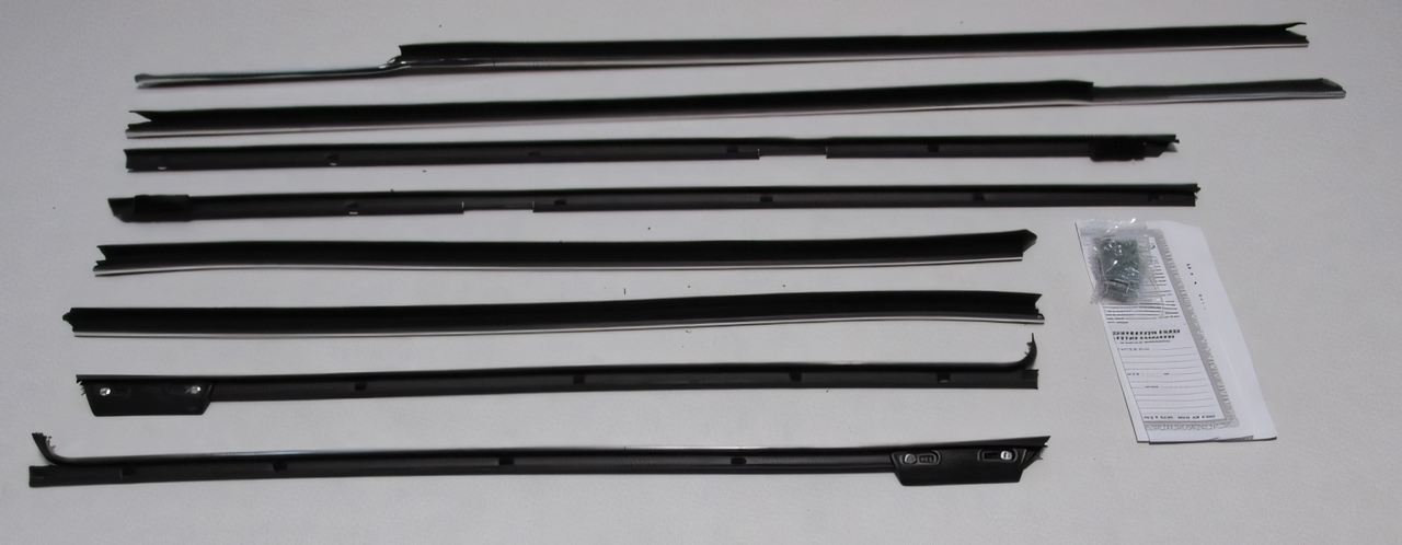 Window Sweeps Felt Kit Belt Line Weatherstrip for 1966 Chevrolet Impala - Front, Rear, Left, Right Inner & Outer Area Covers