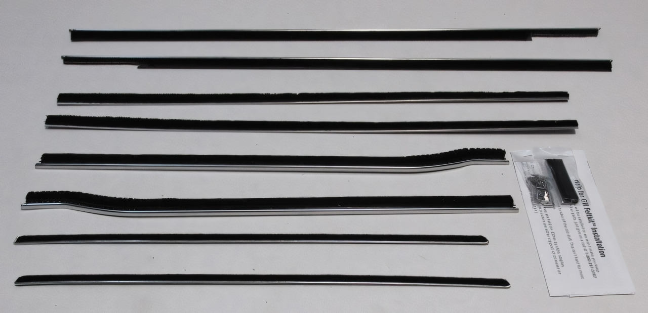 Window Sweeps Felt Kit for Classic Cadillac Eldorado & Series 62 Convertibles - Authentic Weatherstrip Seal Set, Front Rear