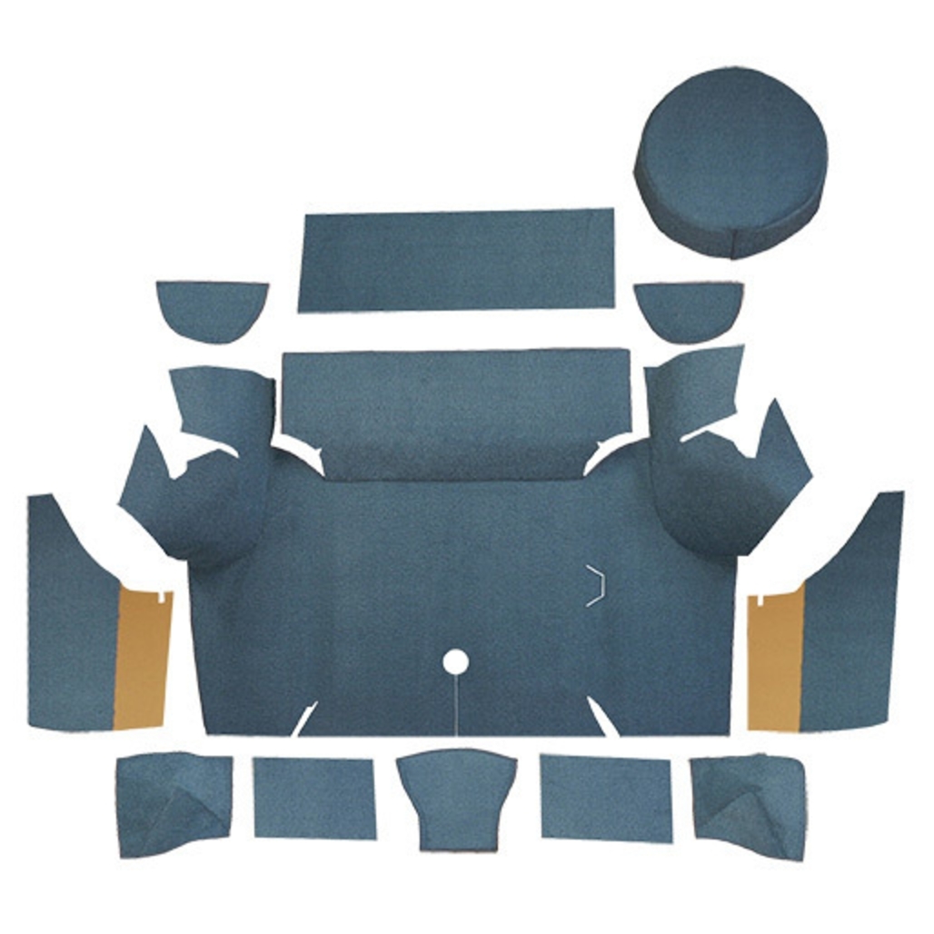 Trunk Mat for 1967-1968 Ford Mustang Coupe, Automotive-Grade Carpet Kit, Easy Installation, Made in the USA