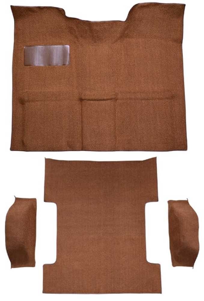 Carpet Flooring for 1970-1972 GMC Jimmy 2WD Auto/3spd Column Shift - Black Loop, Made in the US