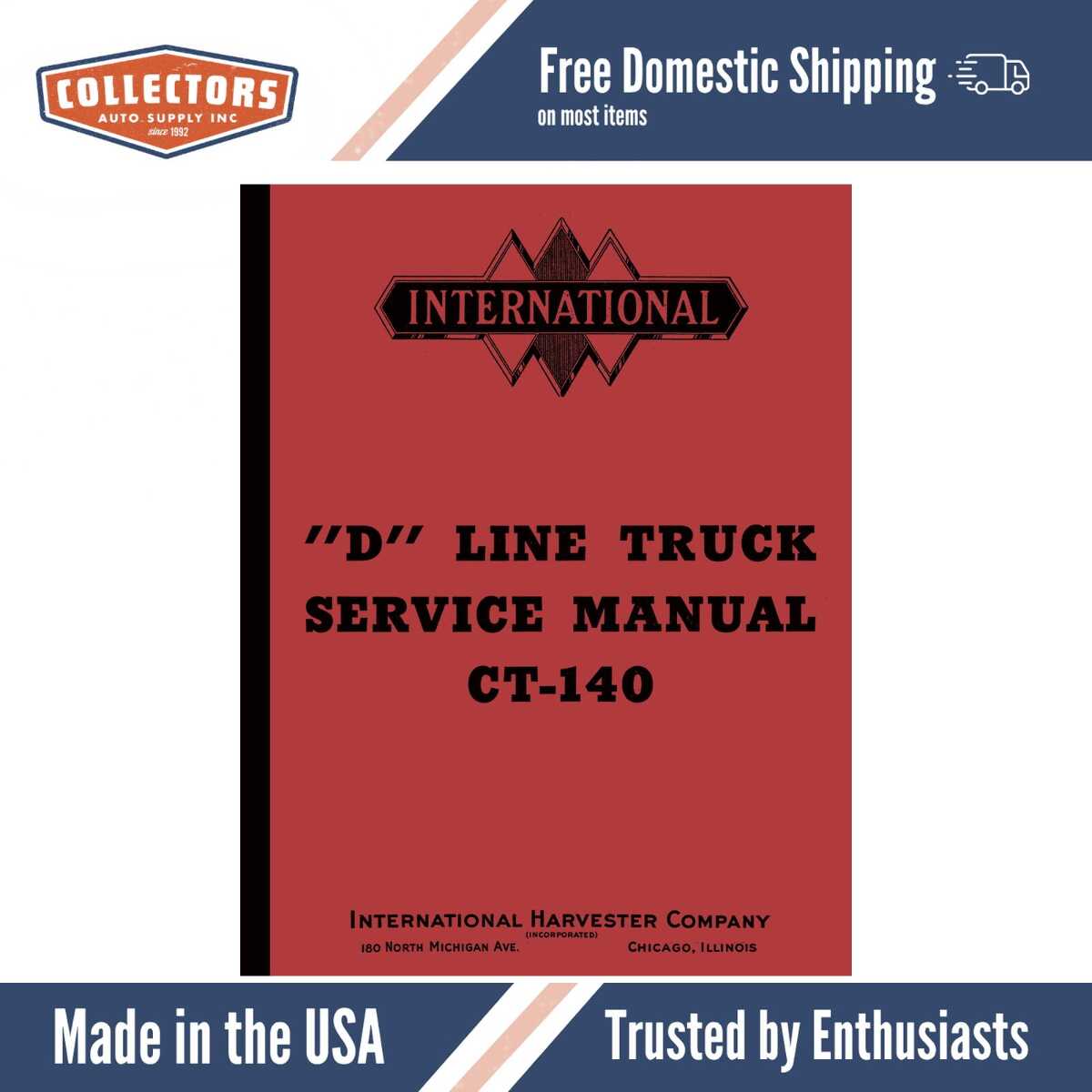 Service Manual for 1937-1940 International D Series Truck