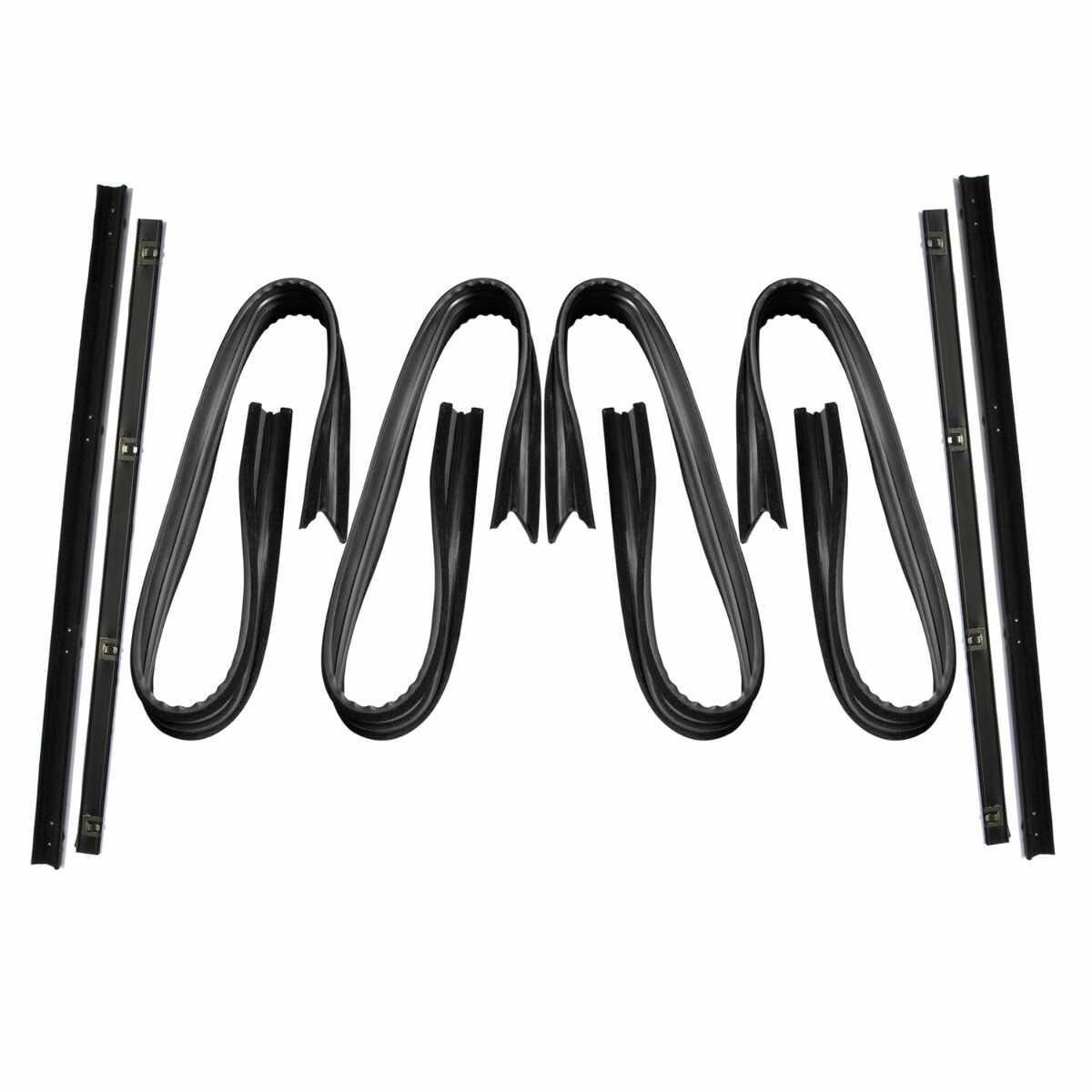 Door Window Belt Weatherstrip for 1971-1979 Dodge B100 Van 8Pc. Right and Left