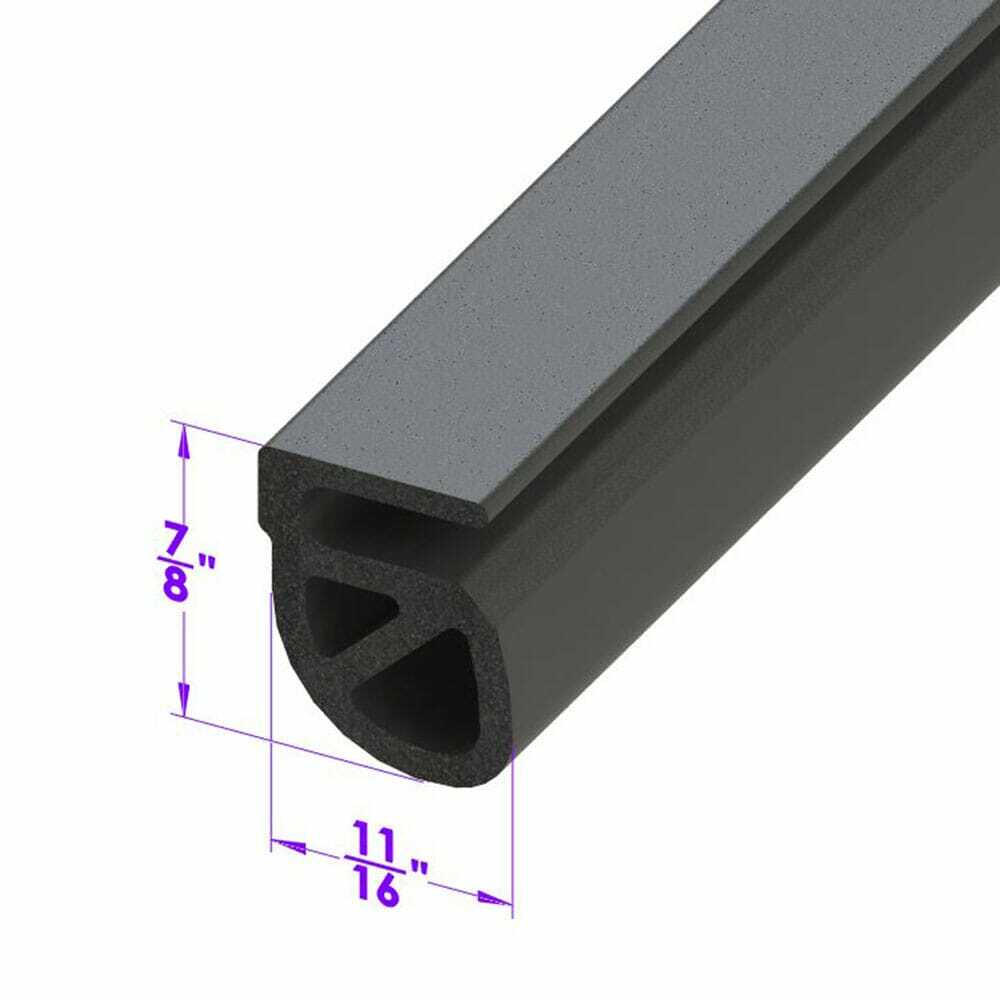 Door Seal for Universal Applications 1 Piece EDMP Rubber LP 53-C