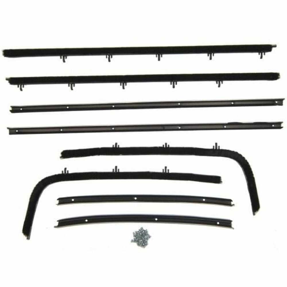 Door Window Belt Weatherstrip for 1969-1969 Pontiac GTO 8Pc. Right and Left
