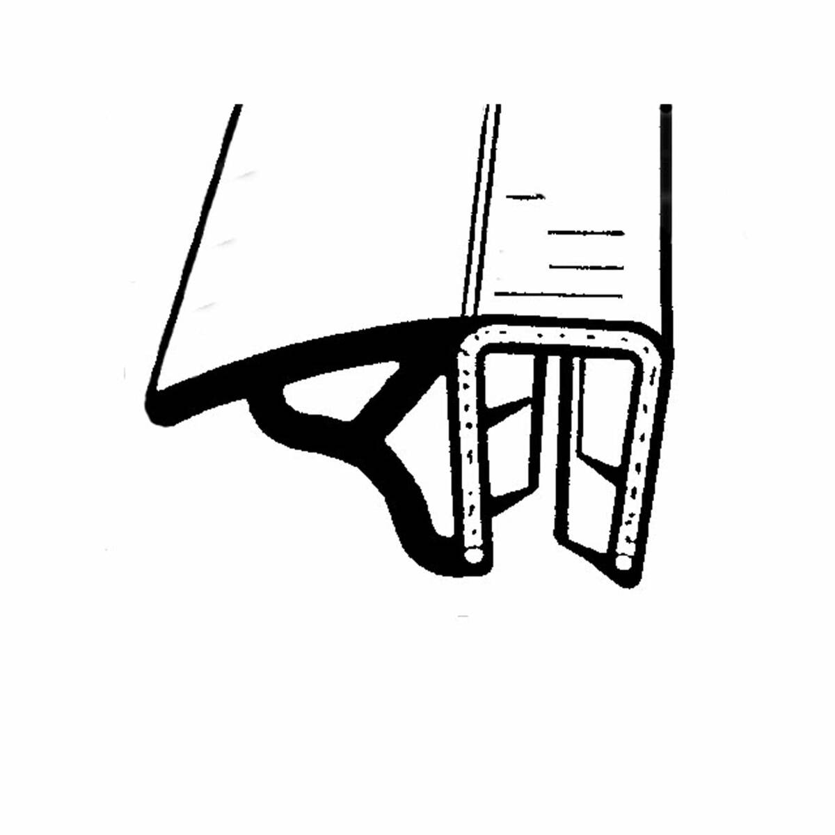 Press-On Trim Seal for Universal Applications 1 Piece EDMP Rubber TS 6-25