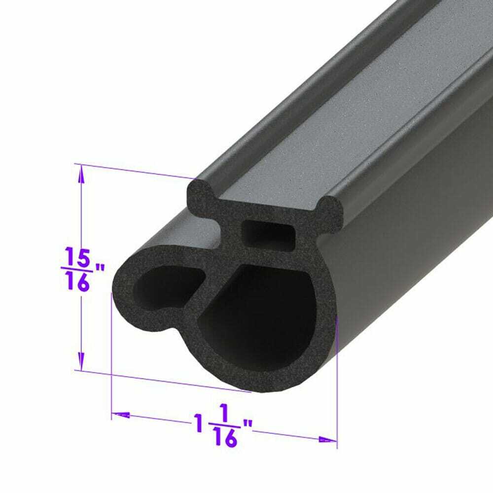 Door Seal for Universal Applications 1 Piece Front Half Steel LP 48-D