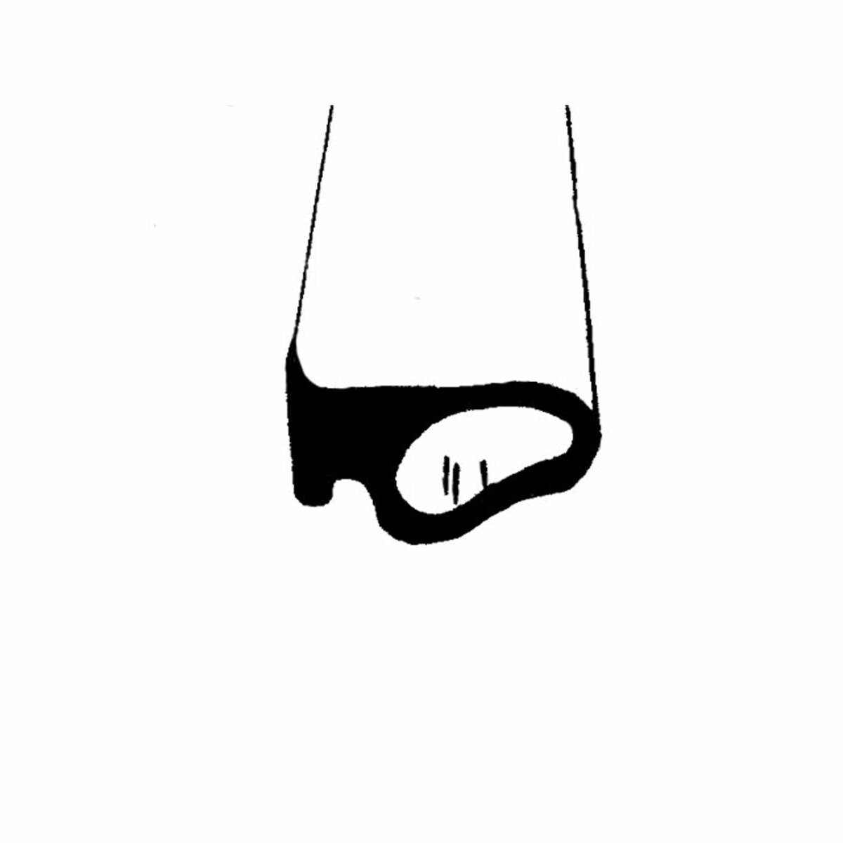 Door Side Seal for Universal Applications 1 Piece EDMP Rubber LP 112-J