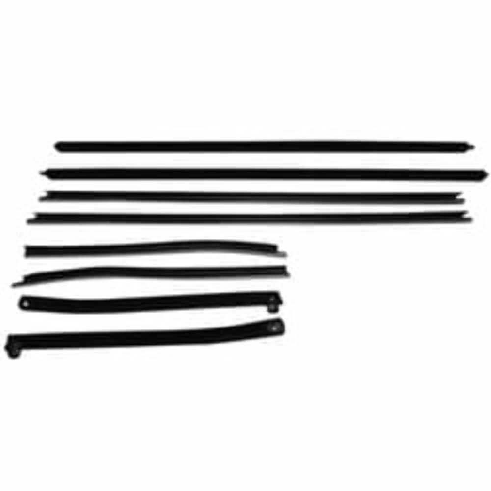 Door Window Belt Weatherstrip for 1969-1971 Pontiac GTO 8 Piece EPDM Rubber