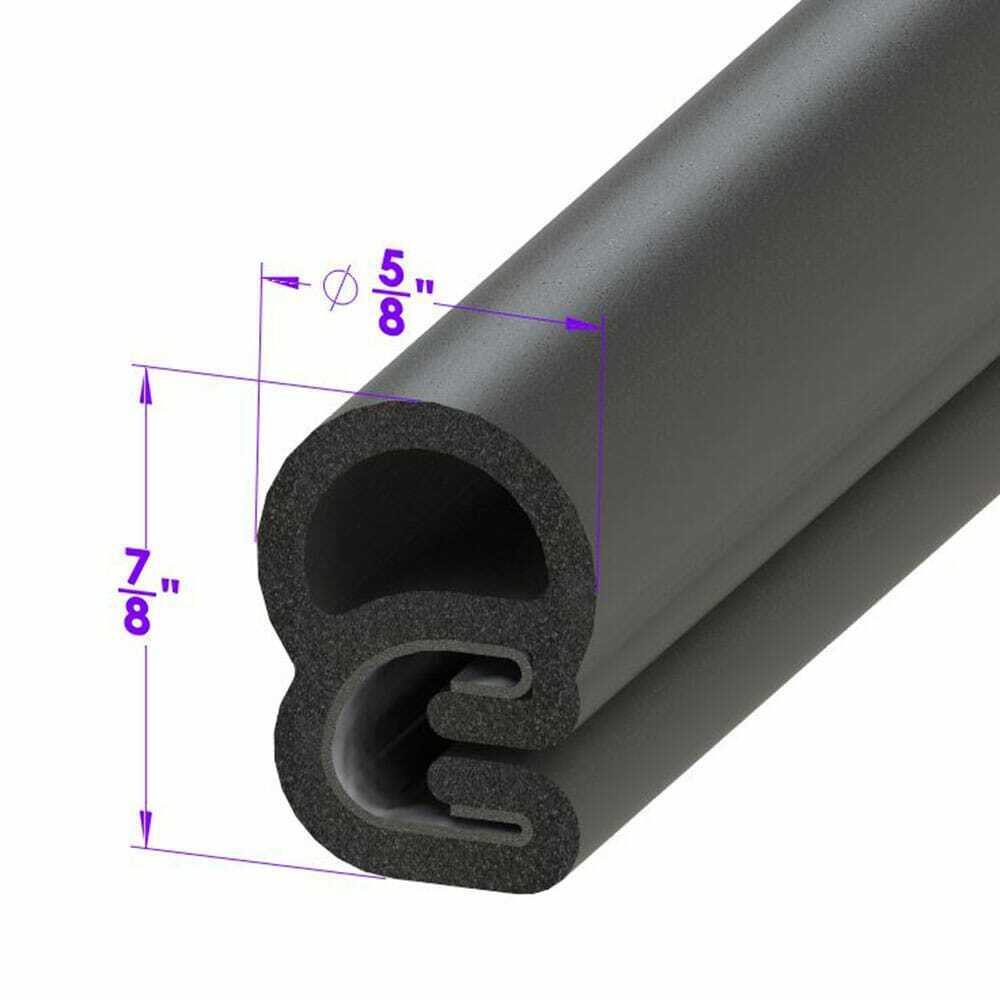 Tailgate Seal for Universal Applications 1 Piece EDMP Rubber LP 48-E