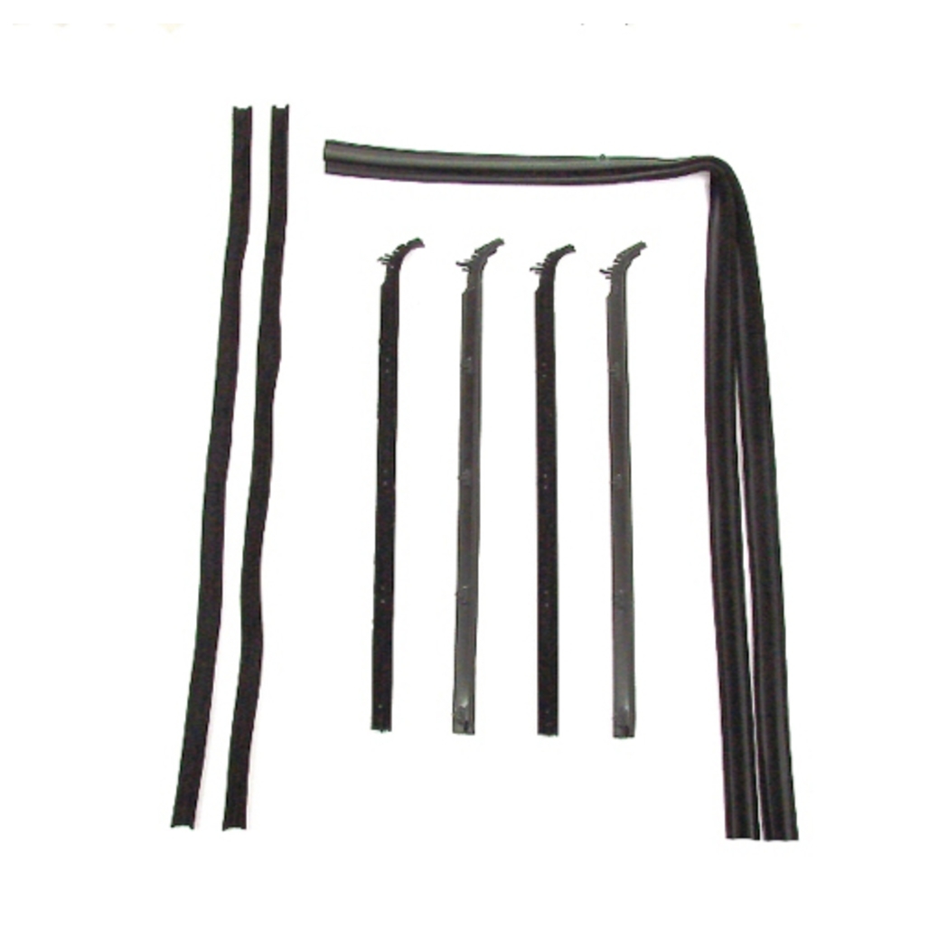 Window Sweeps Felt Kit for 1980-93 Dodge/Plymouth Front Left & Right Hand 8pc - High Quality Weatherstrip Seal