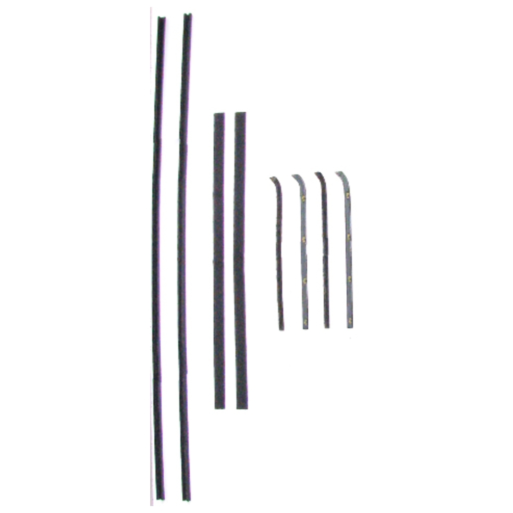 Window Sweeps Felt Kit Metal Framed Glass Left and Right Hand 8pc. for 60-63 GM