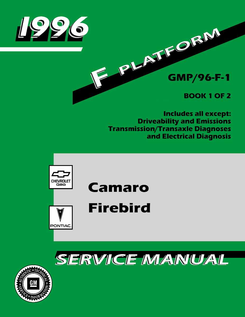 Service Manual for 1996 Camaro Firebird 2 Vol Set