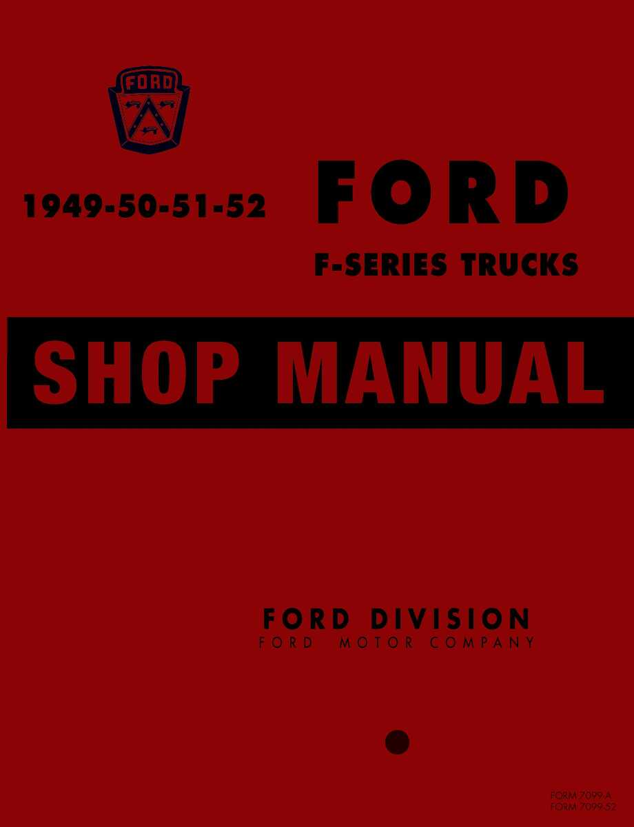 Service Manual for 1949-1952 Ford Truck