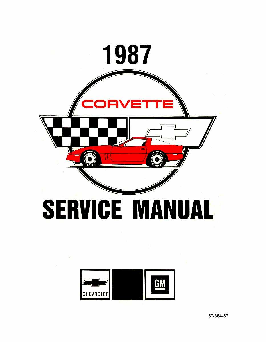 Service Manual for 1987 Chevrolet Corvette