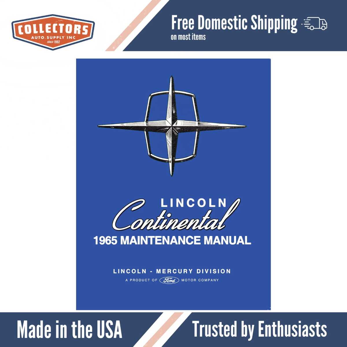 Service Manual for 1965 Lincoln Continental