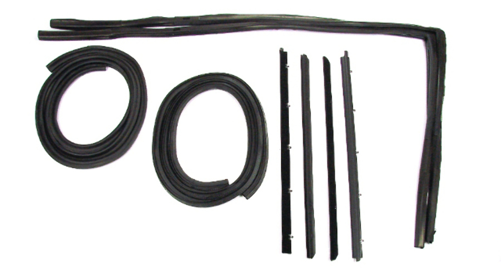 Door Seal Window Sweeps Channel Kit for 1982-1994 Chevy/GMC, Left and Right 8pc. - Complete Weatherstrip Seal Kit