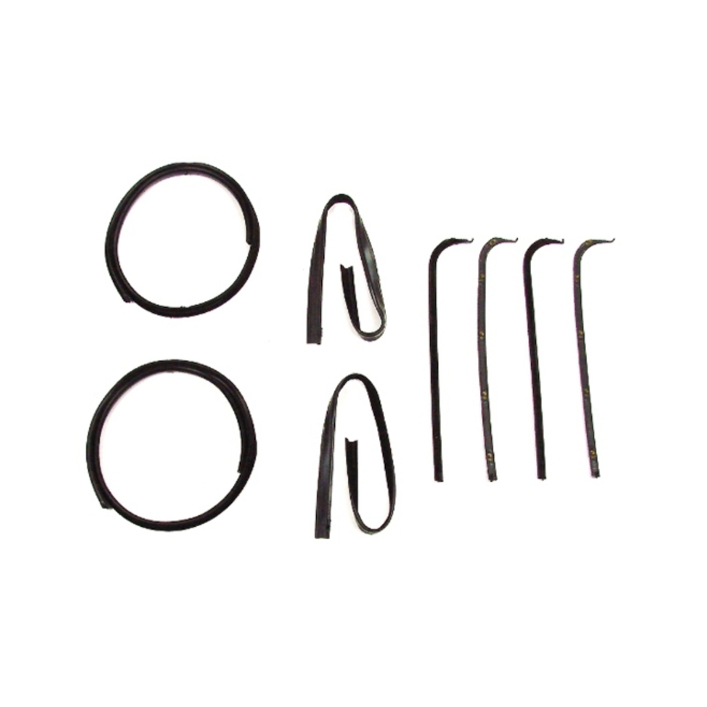 Window Sweeps Felt Kit Black Front Left and Right 6pc. for Vintage Ford Trucks - Belt Line Weatherstrip Revamp Solution