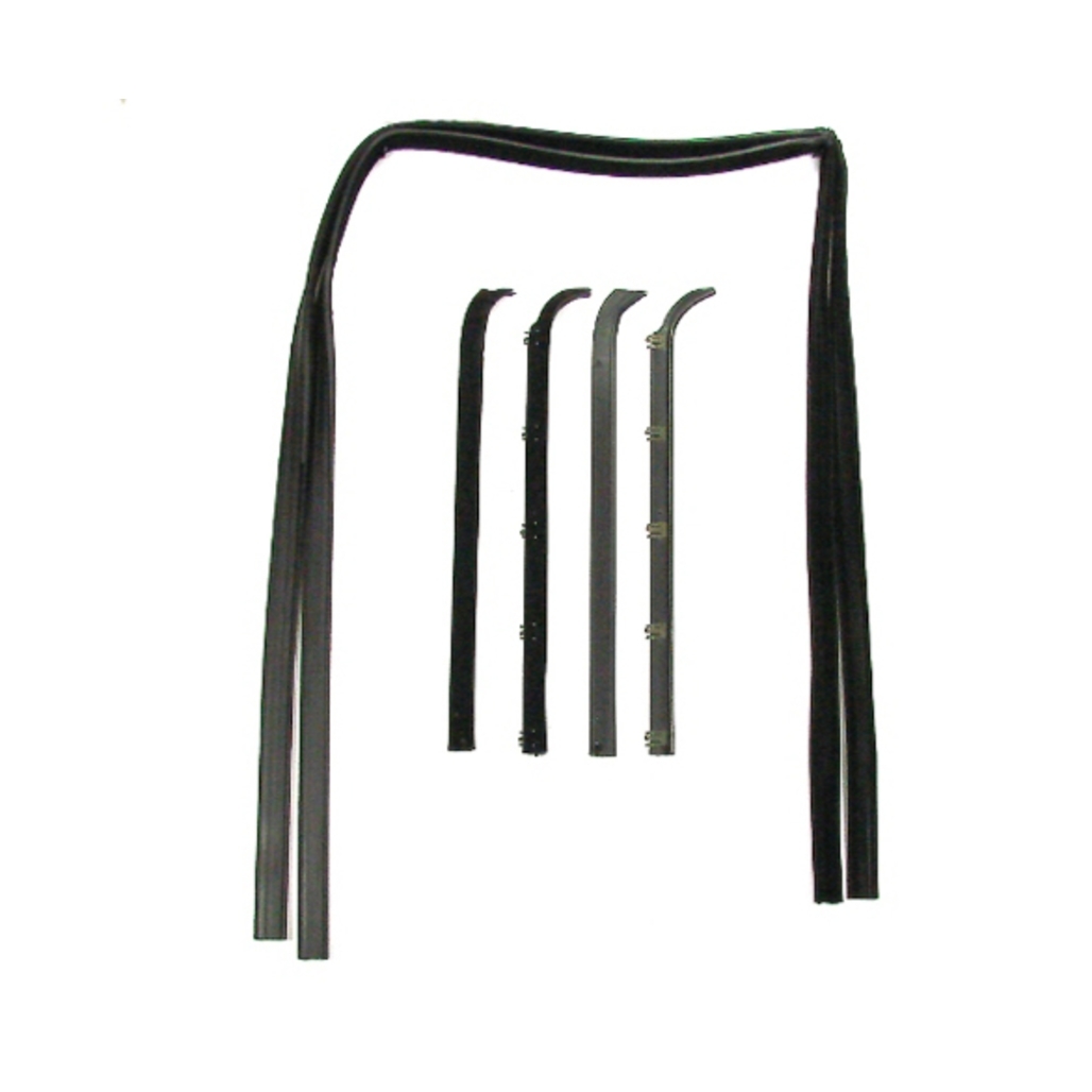 Window Sweeps Felt Kit Belt Line Weatherstrip for 1980-86 Ford F-Series Front Left & Right Hand 6pc. Installation Image