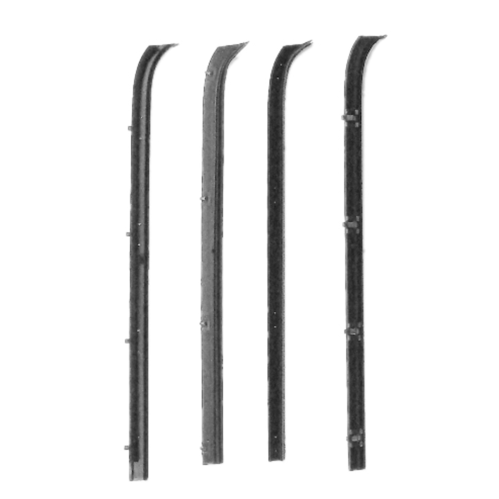 Window Sweeps Felt Kit Belt Line Weatherstrip for 73-80 Chevrolet/GMC Pickup - Left & Right Hand 4pc. - High Quality Replicas