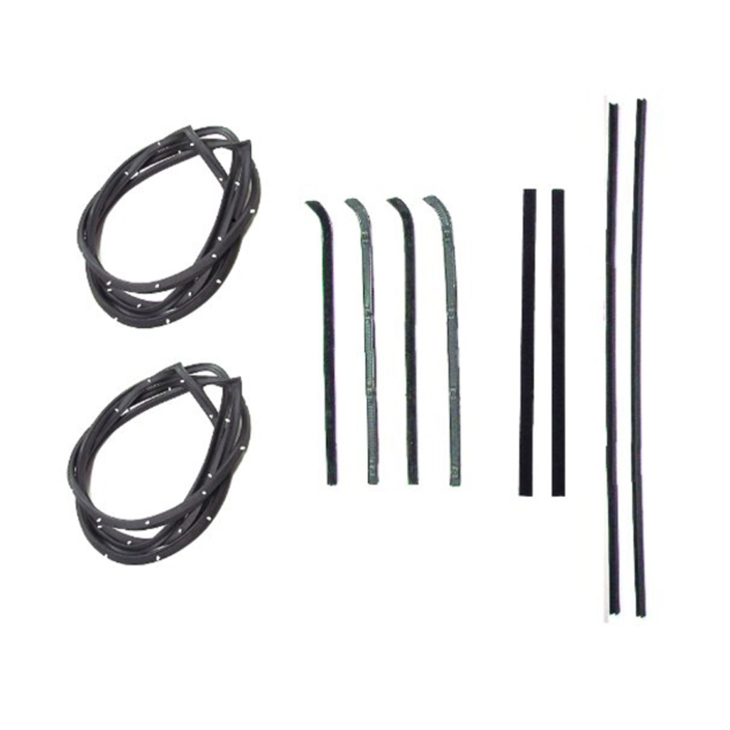 Door Seal Window Sweeps Channel Kit for 1955-1959 Chevy/GMC Trucks, Left & Right Front Doors - Made in USA