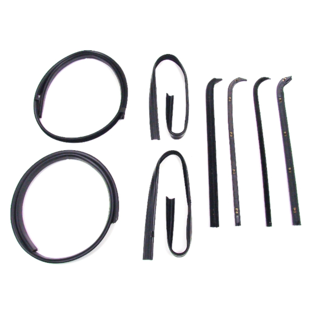 Window Sweeps Felt Kit for 1971-72 Ford F-Series Front Left & Right Hand 8pc. Weatherstrip Set - High Quality Reproduction