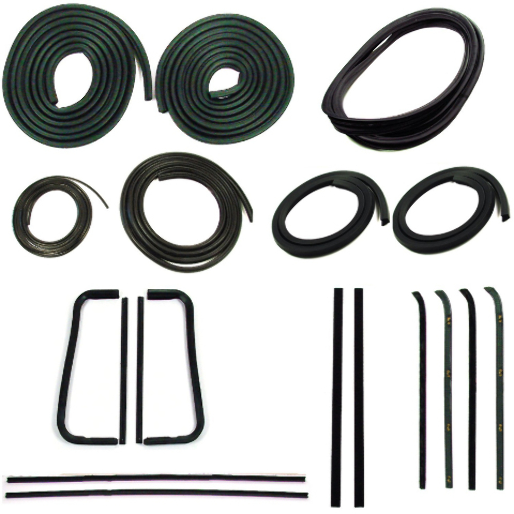 Door Seal Window Sweeps Channel Kit, w/ Trim Groove And Metal Framed Door Glass