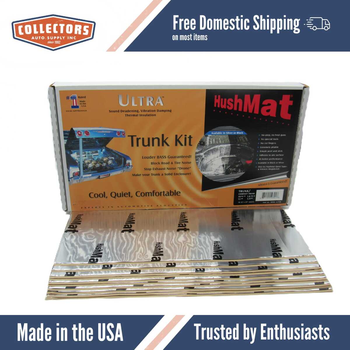 Sound Deadener Trunk Insulation Kit Silver for 10301