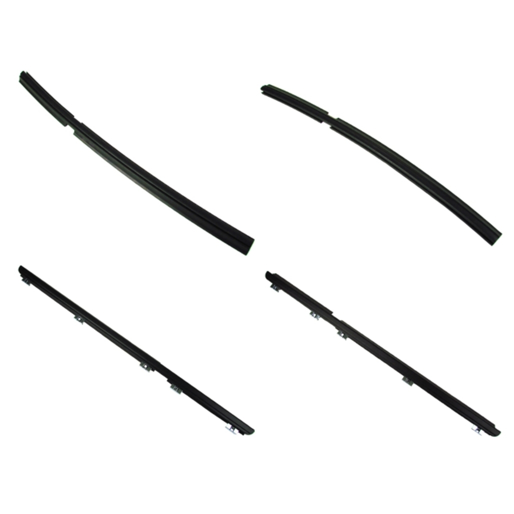 Window Sweeps Felt Kit Belt Line Weatherstrip for 84-96 Jeep Cherokee Rear Left & Right - Set of 4 Pieces