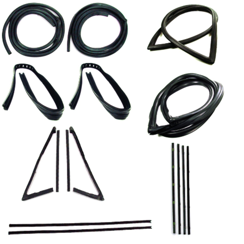 Door Seal Window Sweeps Channel Kit, With Trim Groove, Small Rear Window