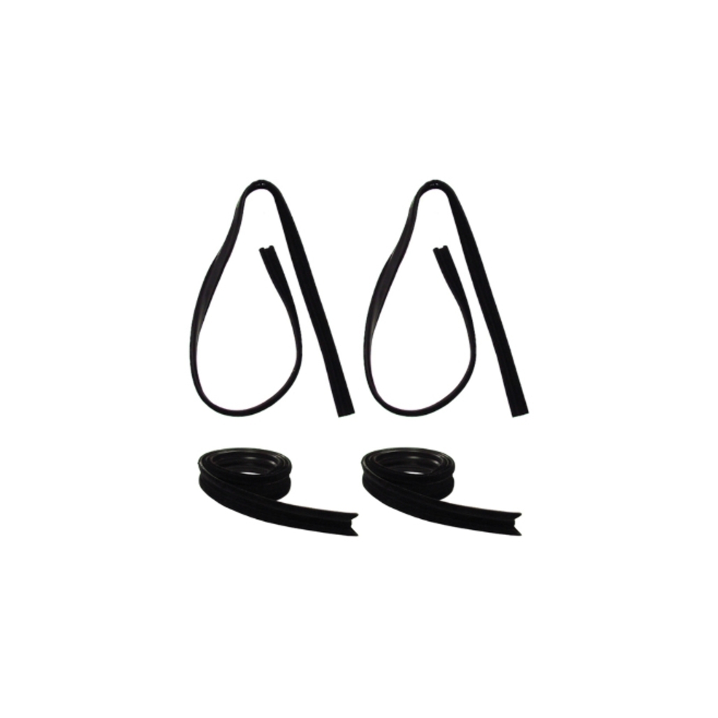 Glass Run Channel Weatherstrip, Left and Right Hand 4pc. for 73-79 Ford F-Series