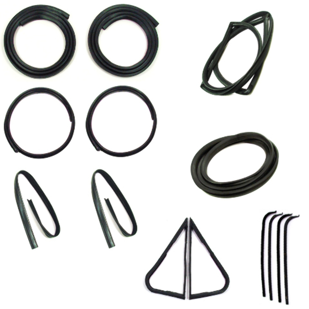 Door Seal Window Sweeps Channel Kit, w/ Weatherstrip Trim Groove for 67-70 Ford