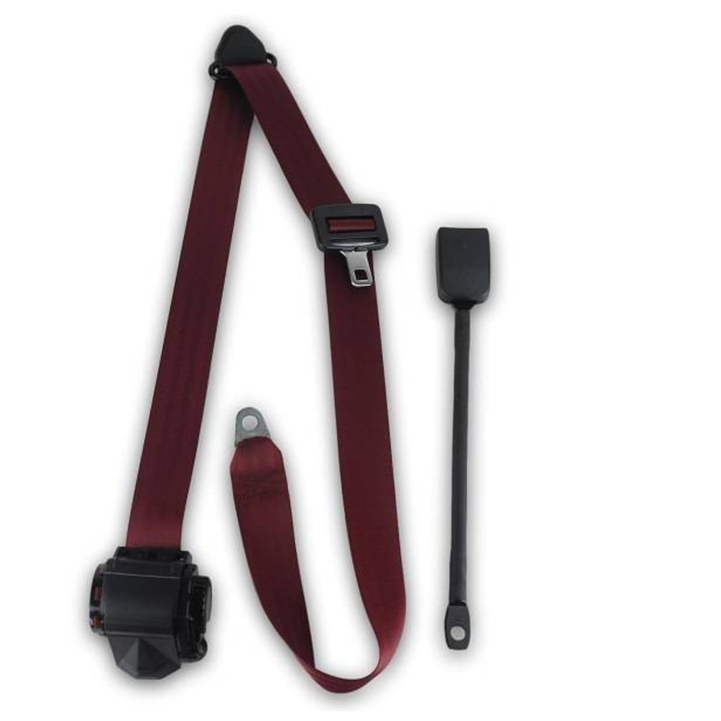 Seat Belt for Triumph TR250 TR6 Driver or Passenger 13" Cable 3pt Retractor Lap Seat Belt for Triumph TR250 TR6 Driver or Passenger 13" Cable 3pt Retractor Lap