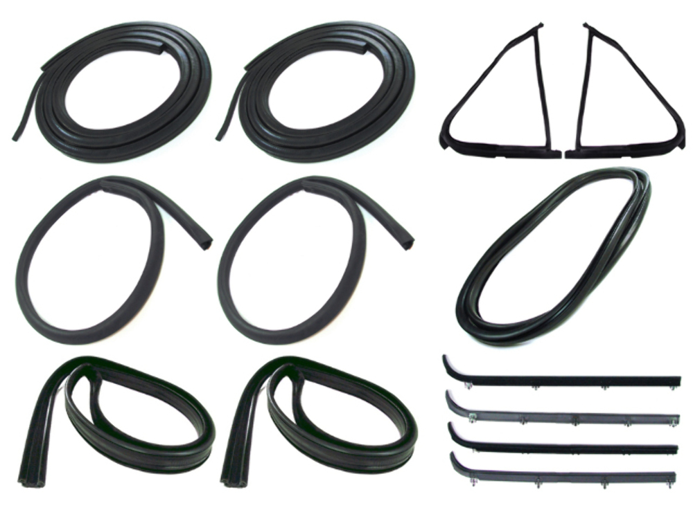 Door Seal Window Sweeps Channel Kit for Ford Truck F-150 F-250 F-350 87-91, Protect Your Ride from the Elements, Made in USA