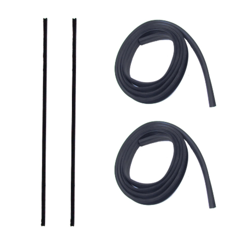Glass Run Channel Weatherstrip Left & Right, 4 pcs for 62-67 Chevy II Sedan 4DR Glass Run Channel Weatherstrip Left & Right, 4 pcs for 62-67 Chevy II Sedan 4DR