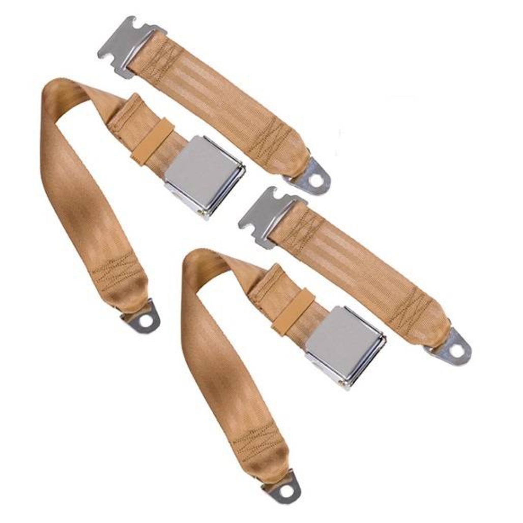 Seat Belt for Mercedes 250 SC Rear Left Right 2pt Non Retractor Lap Belts 67"