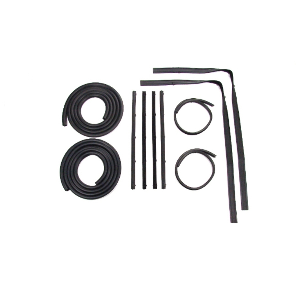 Door Seal Window Sweeps Channel Kit for 1972-1977 Dodge D100 D200 D300 - Left & Right 10-Piece Set - High Quality US Made