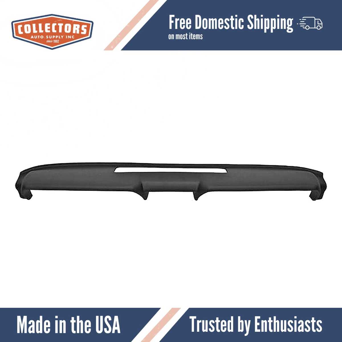 Dashboard Cap Cover Skin Overlay Black for 1966 Ford Mustang