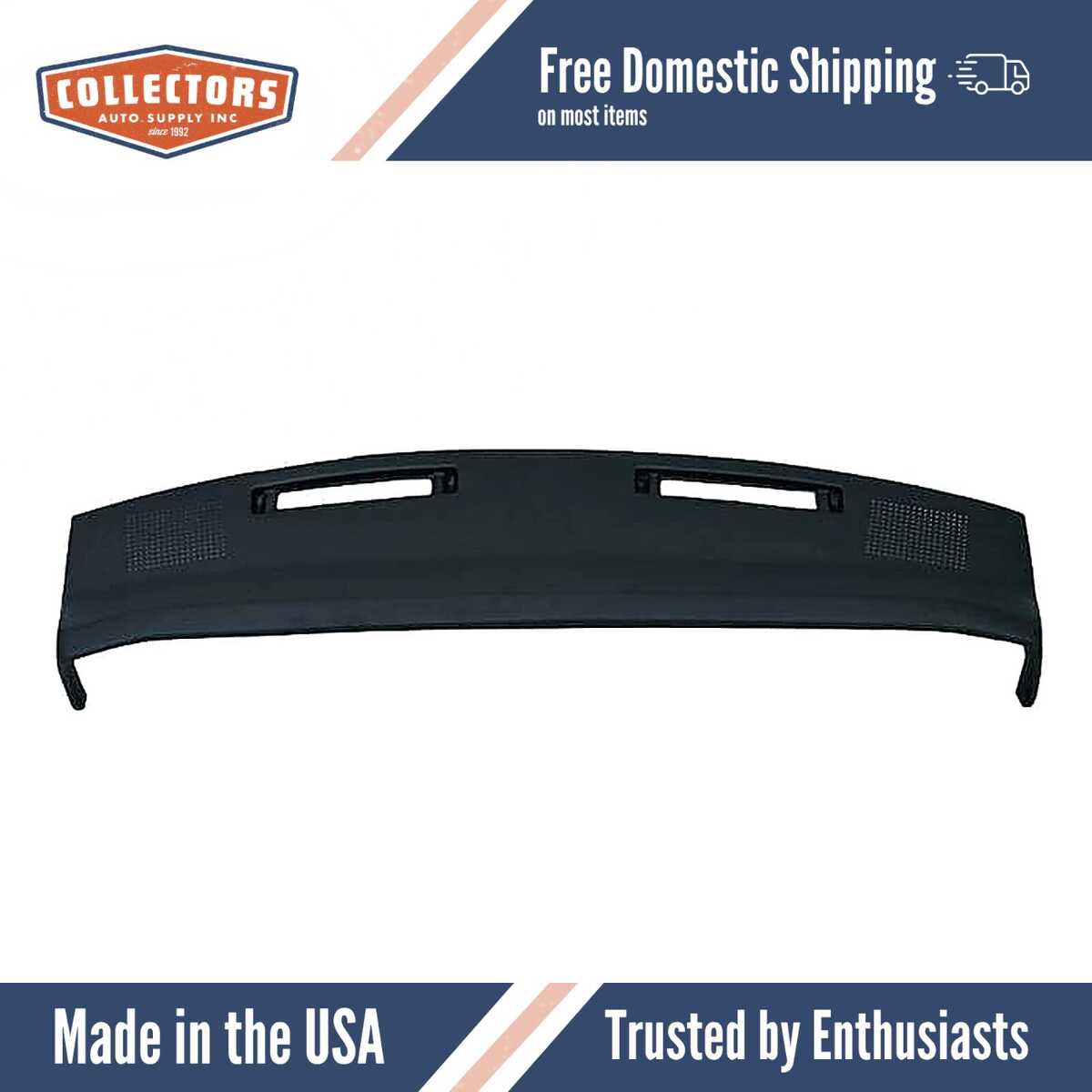 Dashboard Cap Cover Skin Overlay Black for 1982-1985 Chevrolet Multiple Models