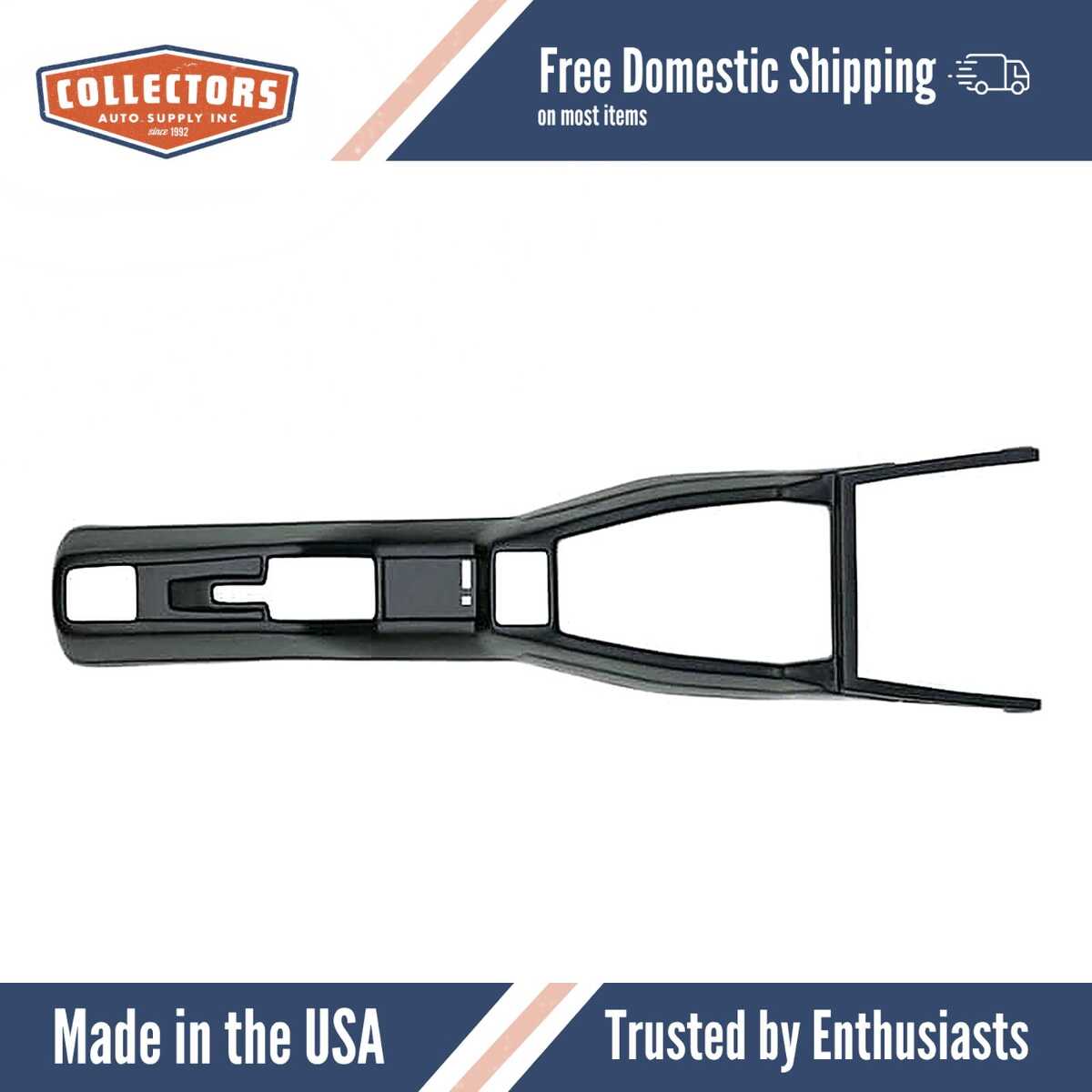 Center Console Cap Cover Skin Overlay Black for 1973-1978 Fiat Spider 124