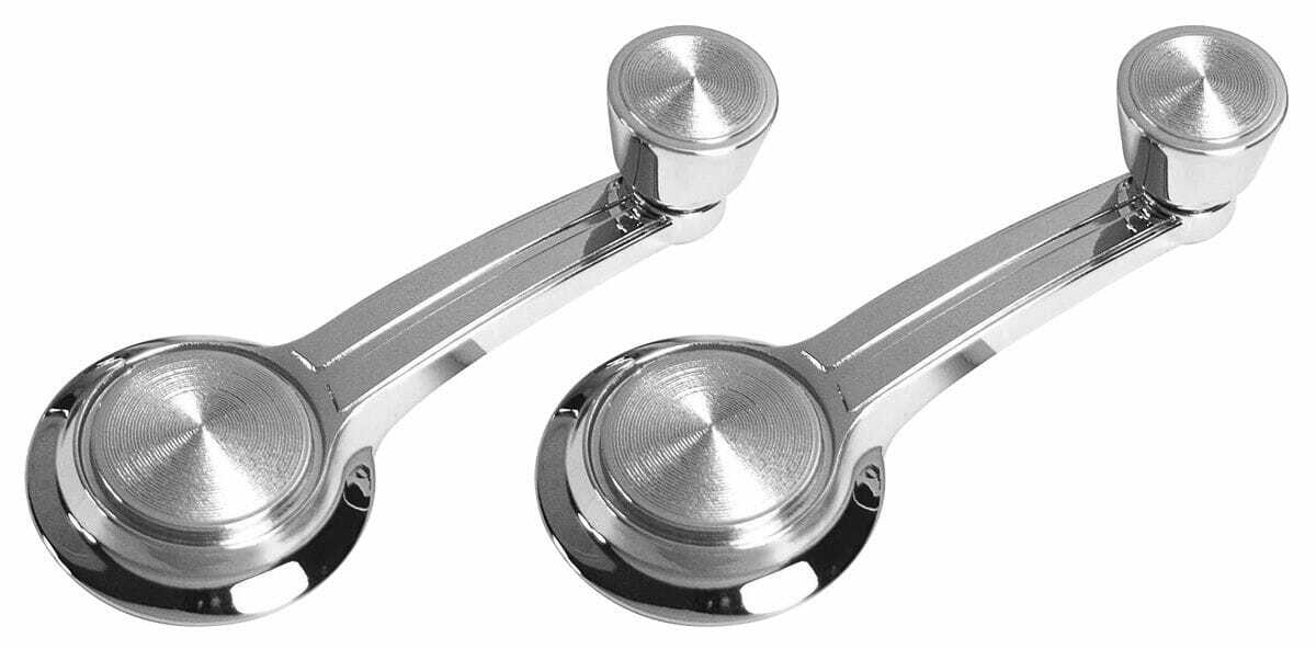 Window Crank Handle for 1965-1966 GM A Body Chrome, Pair Inside Door Pair Window Crank Handle for 1965-1966 GM A Body Chrome, Pair Inside Door Pair