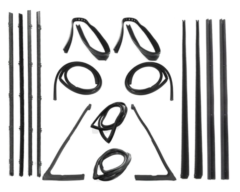 Door n Window Weatherstrip Seal Sweeps Channel Kit for Chevrolet GMC 1967-1970 Black - Protect Your Ride from the Elements