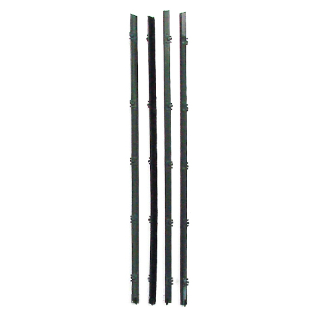 Window Sweeps Felt Kit Black Inner/Outer Left/Right Hand 4pc for 1967-72 GM - High Quality Weatherstrip Seal