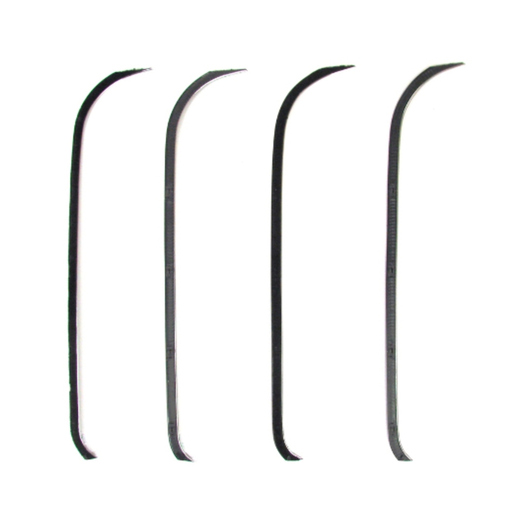 Window Sweeps Felt Kit Belt Line Weatherstrip for 55-59 Chevy/GMC Standard Cab Pickup - Inner/Outer, Left/Right Hand 4pc