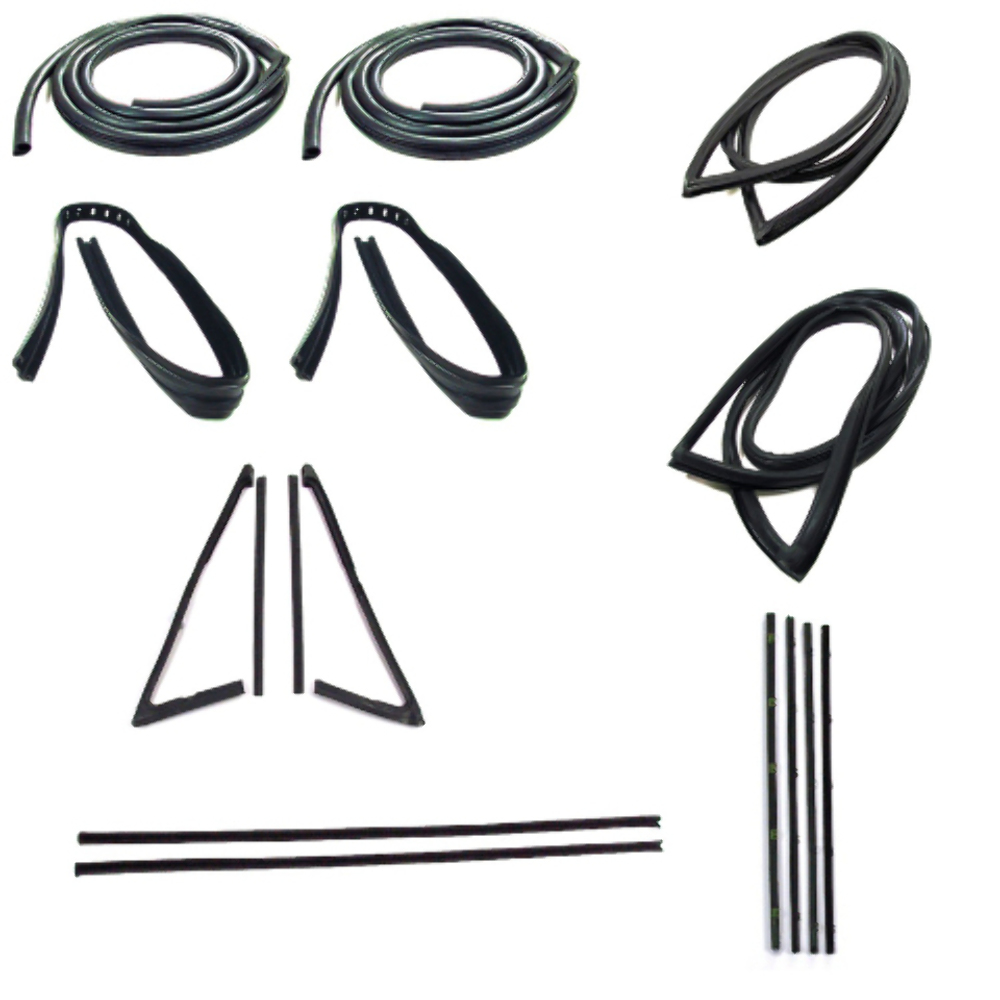 Door Seal Window Sweeps Channel Kit for 1971-1972 Chevrolet C10, C20, C30 Convertible - Front & Rear, Left & Right - USA Made
