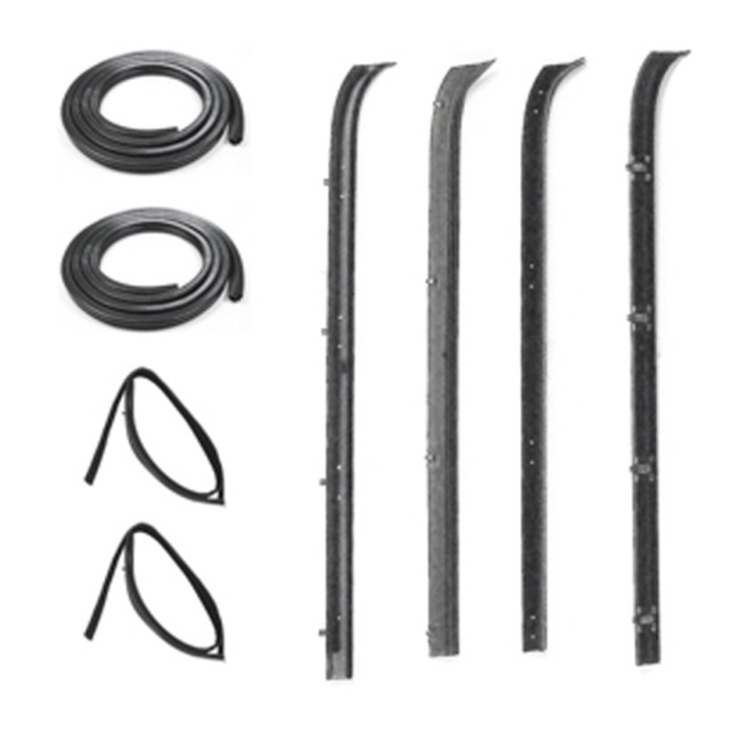 Door Seal Window Sweeps Channel Kit for 1973-1980 Chevy/GMC, Left & Right 8pc, US-made, high quality, lifetime warranty