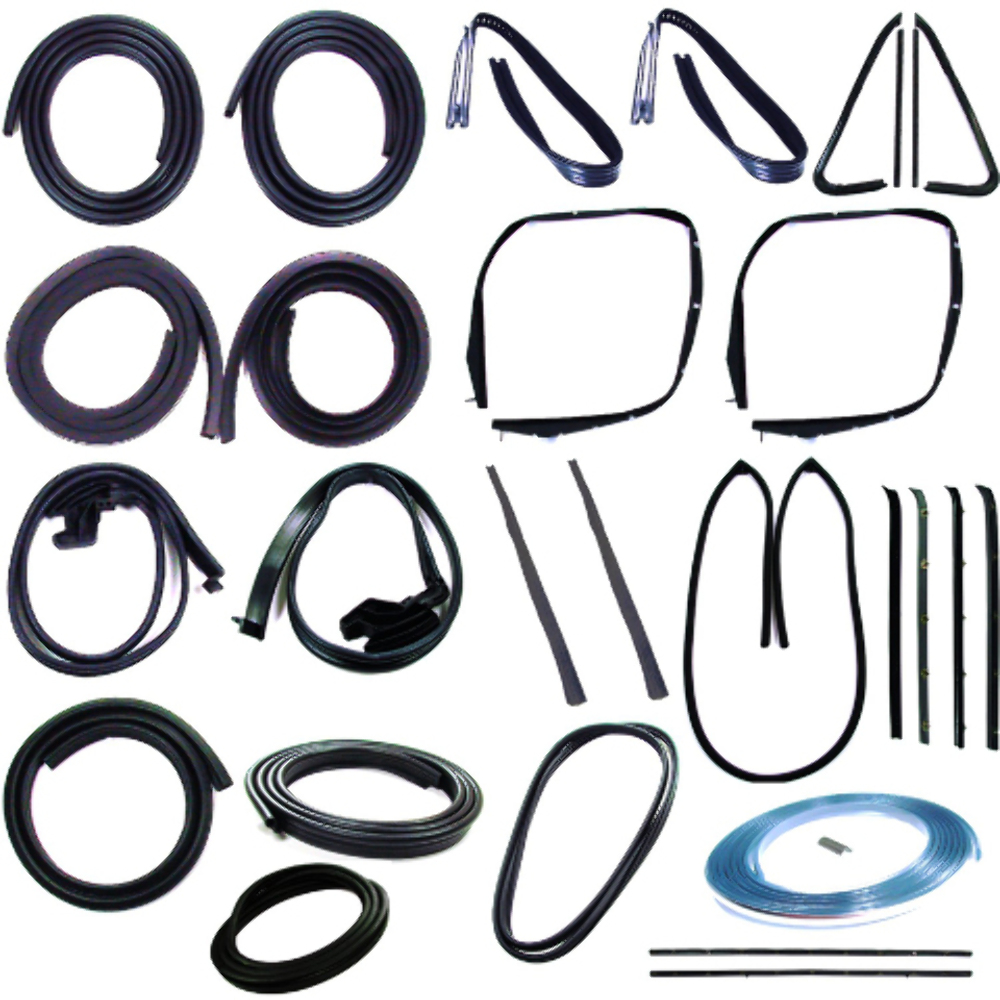 Door Seal Window Sweeps Channel Kit for 1976-1977 GM Vehicles - Protect Your Ride from the Elements with Weatherstrip Kit