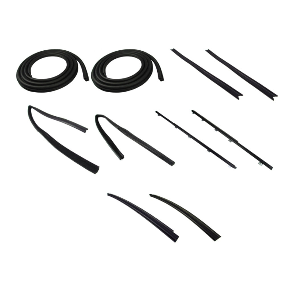 Door Seal Window Sweeps Channel Kit for 1984-1996 Jeep Cherokee XJ, Left & Right Front Doors - High Quality US Made Product