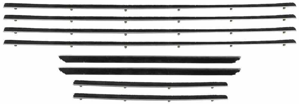 Door Window Belt Weatherstrip for 1963-1965 Ford Falcon 8Pc. Right and Left