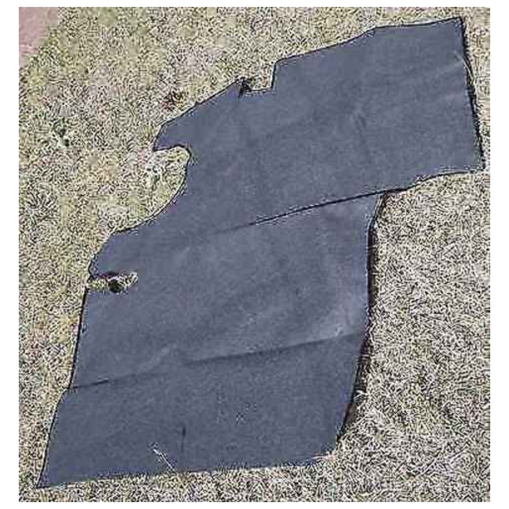 Trunk Floor Mat Cover for 1962 Dodge Hardtop, Gray Herringbone Vinyl, Front Area Protection, US-Made OEM Replica.